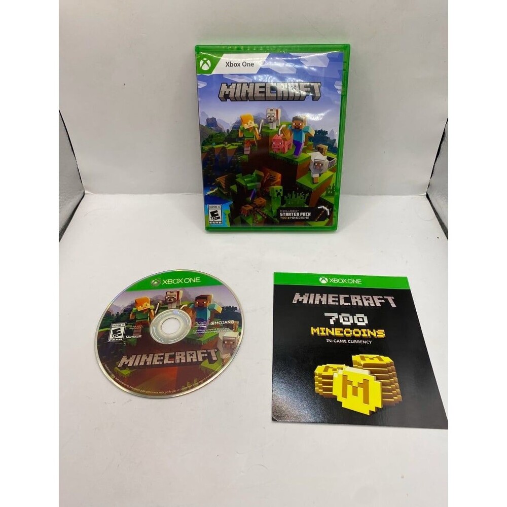 Microsoft Xbox One Minecraft Game Case, Disc & Minecoins Insert - Green Trim